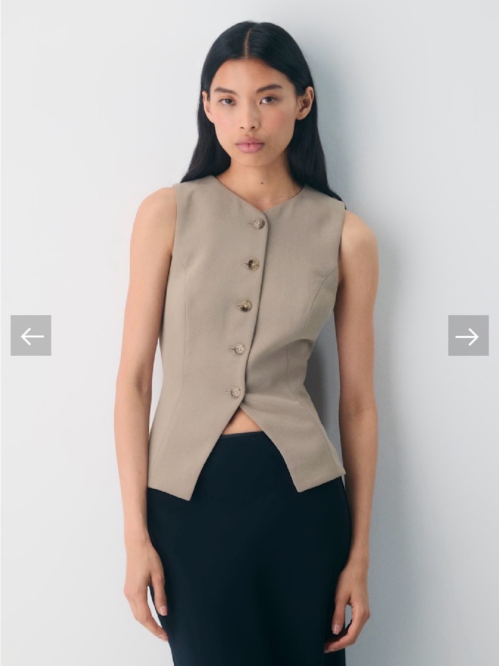 ARITZIA Wilfred Regal Vest - Crepette. Nomad Taupe.